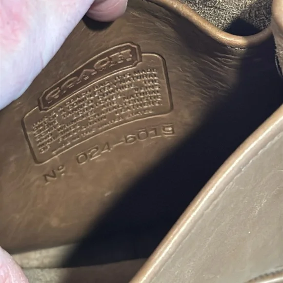 Coach Vintage Leather Compact Pouch bag brown leather turnlock - Picture 11 of 14